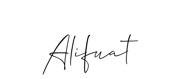How to make Alifuat signature? Allison_Script is a professional autograph style. Create handwritten signature for Alifuat name. Alifuat signature style 2 images and pictures png