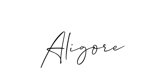 Similarly Allison_Script is the best handwritten signature design. Signature creator online .You can use it as an online autograph creator for name Aligore. Aligore signature style 2 images and pictures png