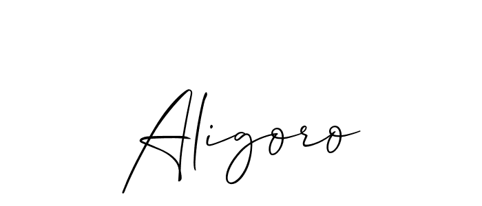 Also You can easily find your signature by using the search form. We will create Aligoro name handwritten signature images for you free of cost using Allison_Script sign style. Aligoro signature style 2 images and pictures png