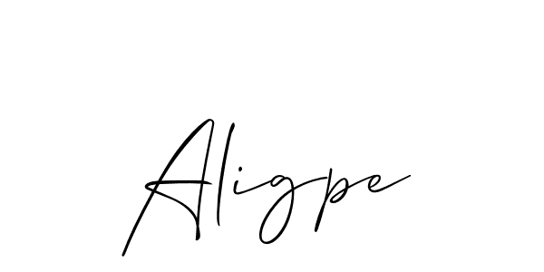 The best way (Allison_Script) to make a short signature is to pick only two or three words in your name. The name Aligpe include a total of six letters. For converting this name. Aligpe signature style 2 images and pictures png