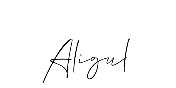 How to make Aligul name signature. Use Allison_Script style for creating short signs online. This is the latest handwritten sign. Aligul signature style 2 images and pictures png