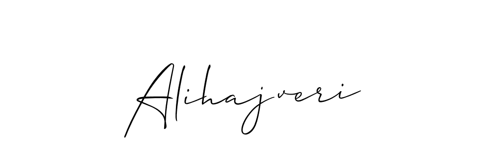 It looks lik you need a new signature style for name Alihajveri. Design unique handwritten (Allison_Script) signature with our free signature maker in just a few clicks. Alihajveri signature style 2 images and pictures png