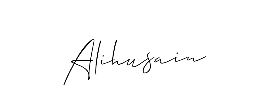 if you are searching for the best signature style for your name Alihusain. so please give up your signature search. here we have designed multiple signature styles  using Allison_Script. Alihusain signature style 2 images and pictures png