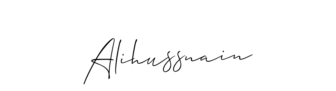 Design your own signature with our free online signature maker. With this signature software, you can create a handwritten (Allison_Script) signature for name Alihussnain. Alihussnain signature style 2 images and pictures png