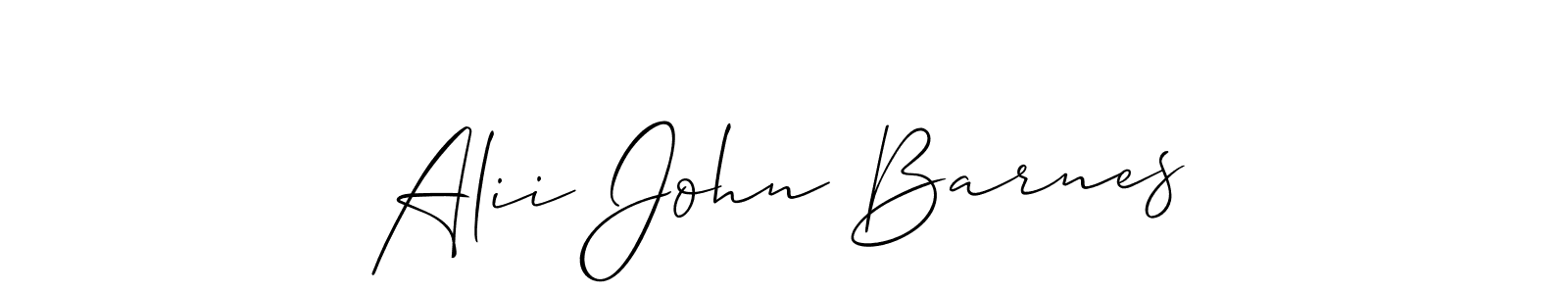 Design your own signature with our free online signature maker. With this signature software, you can create a handwritten (Allison_Script) signature for name Alii John Barnes. Alii John Barnes signature style 2 images and pictures png