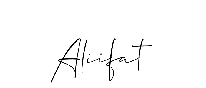 How to make Aliifat signature? Allison_Script is a professional autograph style. Create handwritten signature for Aliifat name. Aliifat signature style 2 images and pictures png