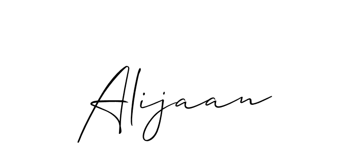 How to make Alijaan signature? Allison_Script is a professional autograph style. Create handwritten signature for Alijaan name. Alijaan signature style 2 images and pictures png