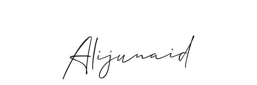 How to make Alijunaid signature? Allison_Script is a professional autograph style. Create handwritten signature for Alijunaid name. Alijunaid signature style 2 images and pictures png