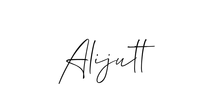 Design your own signature with our free online signature maker. With this signature software, you can create a handwritten (Allison_Script) signature for name Alijutt. Alijutt signature style 2 images and pictures png