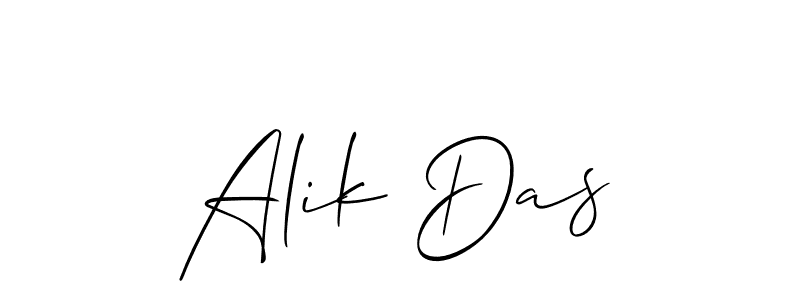 Similarly Allison_Script is the best handwritten signature design. Signature creator online .You can use it as an online autograph creator for name Alik Das. Alik Das signature style 2 images and pictures png