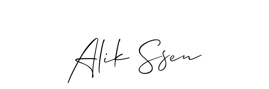 How to Draw Alik Ssen signature style? Allison_Script is a latest design signature styles for name Alik Ssen. Alik Ssen signature style 2 images and pictures png