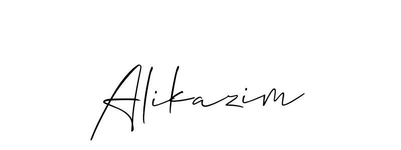 Create a beautiful signature design for name Alikazim. With this signature (Allison_Script) fonts, you can make a handwritten signature for free. Alikazim signature style 2 images and pictures png