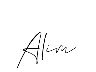 Make a beautiful signature design for name Alim. With this signature (Allison_Script) style, you can create a handwritten signature for free. Alim signature style 2 images and pictures png