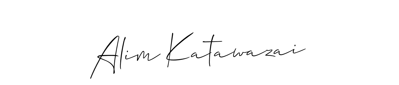 You should practise on your own different ways (Allison_Script) to write your name (Alim Katawazai) in signature. don't let someone else do it for you. Alim Katawazai signature style 2 images and pictures png