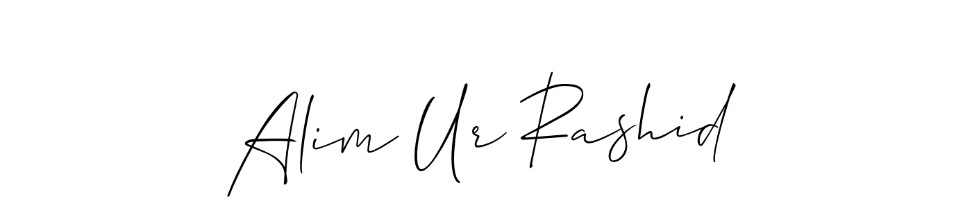 Use a signature maker to create a handwritten signature online. With this signature software, you can design (Allison_Script) your own signature for name Alim Ur Rashid. Alim Ur Rashid signature style 2 images and pictures png