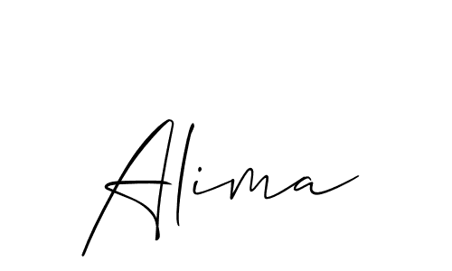 How to make Alima signature? Allison_Script is a professional autograph style. Create handwritten signature for Alima name. Alima signature style 2 images and pictures png