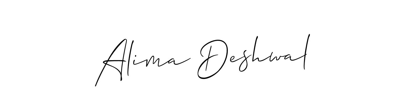 Alima Deshwal stylish signature style. Best Handwritten Sign (Allison_Script) for my name. Handwritten Signature Collection Ideas for my name Alima Deshwal. Alima Deshwal signature style 2 images and pictures png