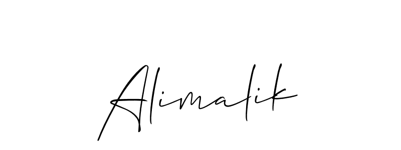 Allison_Script is a professional signature style that is perfect for those who want to add a touch of class to their signature. It is also a great choice for those who want to make their signature more unique. Get Alimalik name to fancy signature for free. Alimalik signature style 2 images and pictures png