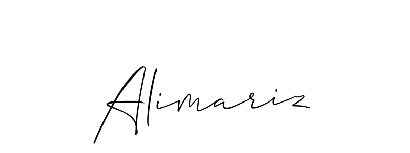 Allison_Script is a professional signature style that is perfect for those who want to add a touch of class to their signature. It is also a great choice for those who want to make their signature more unique. Get Alimariz name to fancy signature for free. Alimariz signature style 2 images and pictures png