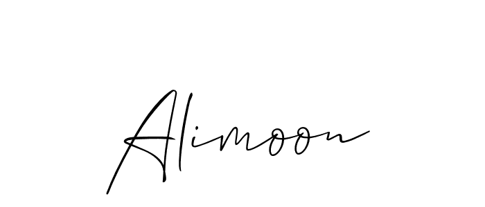 You should practise on your own different ways (Allison_Script) to write your name (Alimoon) in signature. don't let someone else do it for you. Alimoon signature style 2 images and pictures png