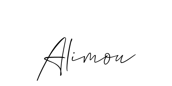 The best way (Allison_Script) to make a short signature is to pick only two or three words in your name. The name Alimou include a total of six letters. For converting this name. Alimou signature style 2 images and pictures png