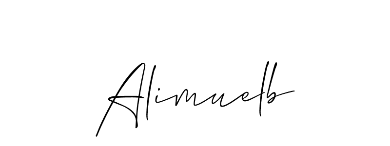 Use a signature maker to create a handwritten signature online. With this signature software, you can design (Allison_Script) your own signature for name Alimuelb. Alimuelb signature style 2 images and pictures png