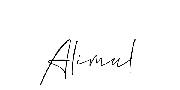 You should practise on your own different ways (Allison_Script) to write your name (Alimul) in signature. don't let someone else do it for you. Alimul signature style 2 images and pictures png