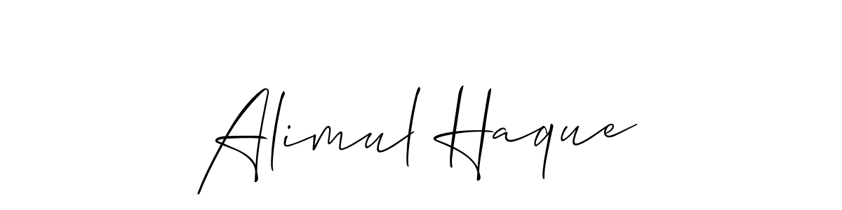 How to make Alimul Haque name signature. Use Allison_Script style for creating short signs online. This is the latest handwritten sign. Alimul Haque signature style 2 images and pictures png