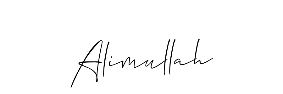 How to Draw Alimullah signature style? Allison_Script is a latest design signature styles for name Alimullah. Alimullah signature style 2 images and pictures png