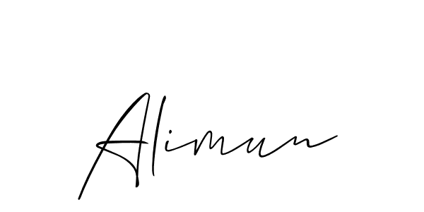 Make a beautiful signature design for name Alimun. Use this online signature maker to create a handwritten signature for free. Alimun signature style 2 images and pictures png