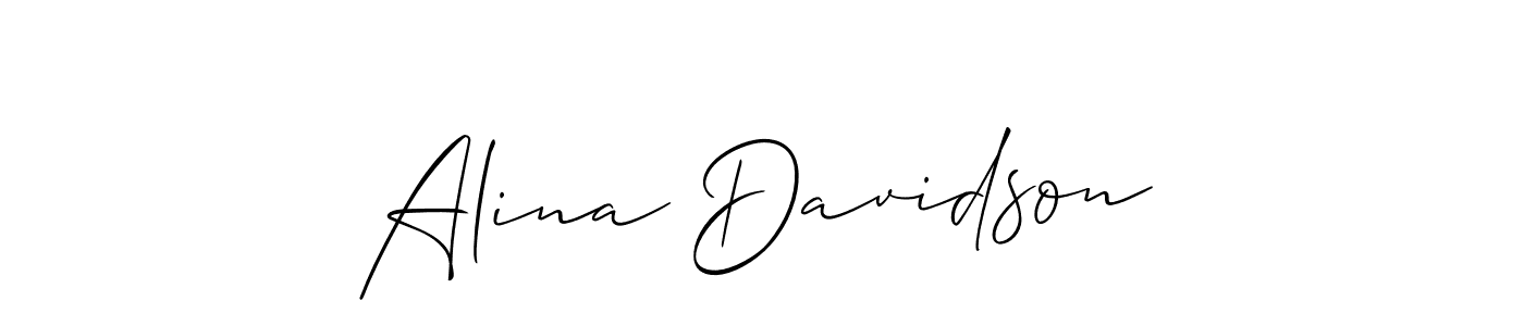 Use a signature maker to create a handwritten signature online. With this signature software, you can design (Allison_Script) your own signature for name Alina Davidson. Alina Davidson signature style 2 images and pictures png