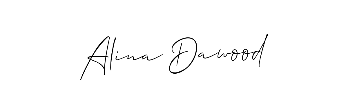 Use a signature maker to create a handwritten signature online. With this signature software, you can design (Allison_Script) your own signature for name Alina Dawood. Alina Dawood signature style 2 images and pictures png