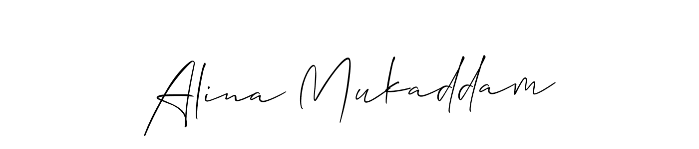 See photos of Alina Mukaddam official signature by Spectra . Check more albums & portfolios. Read reviews & check more about Allison_Script font. Alina Mukaddam signature style 2 images and pictures png