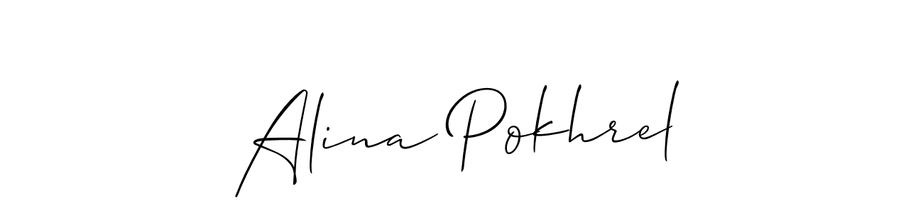 Once you've used our free online signature maker to create your best signature Allison_Script style, it's time to enjoy all of the benefits that Alina Pokhrel name signing documents. Alina Pokhrel signature style 2 images and pictures png