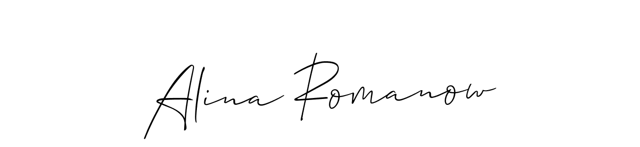 Here are the top 10 professional signature styles for the name Alina Romanow. These are the best autograph styles you can use for your name. Alina Romanow signature style 2 images and pictures png