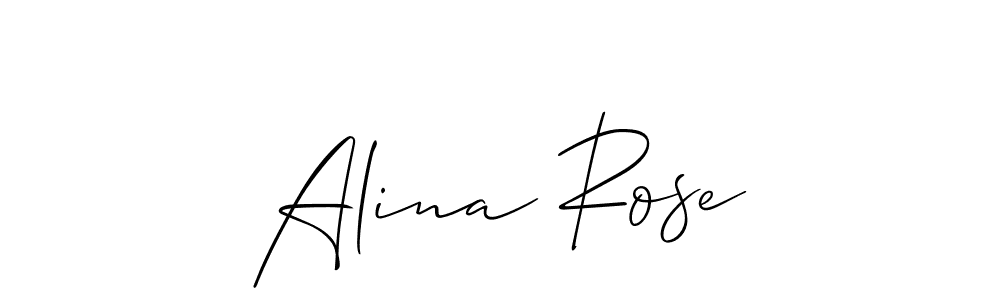 Allison_Script is a professional signature style that is perfect for those who want to add a touch of class to their signature. It is also a great choice for those who want to make their signature more unique. Get Alina Rose name to fancy signature for free. Alina Rose signature style 2 images and pictures png