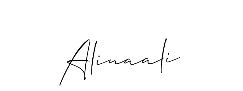 How to make Alinaali signature? Allison_Script is a professional autograph style. Create handwritten signature for Alinaali name. Alinaali signature style 2 images and pictures png