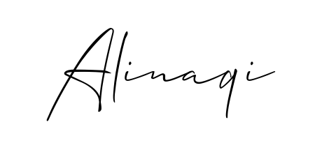 Create an unforgettable impression when signing with Alinaqi name styled in Allison_Script typography. 100% free online generator. Alinaqi signature style 2 images and pictures png