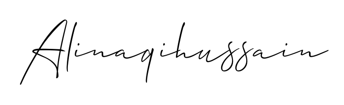 Design your own signature with our free online signature maker. With this signature software, you can create a handwritten (Allison_Script) signature for name Alinaqihussain. Alinaqihussain signature style 2 images and pictures png