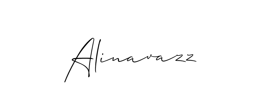 Use a signature maker to create a handwritten signature online. With this signature software, you can design (Allison_Script) your own signature for name Alinavazz. Alinavazz signature style 2 images and pictures png
