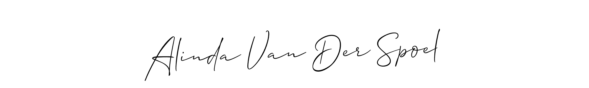 How to Draw Alinda Van Der Spoel signature style? Allison_Script is a latest design signature styles for name Alinda Van Der Spoel. Alinda Van Der Spoel signature style 2 images and pictures png