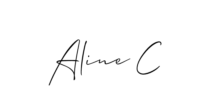 Allison_Script is a professional signature style that is perfect for those who want to add a touch of class to their signature. It is also a great choice for those who want to make their signature more unique. Get Aline C name to fancy signature for free. Aline C signature style 2 images and pictures png