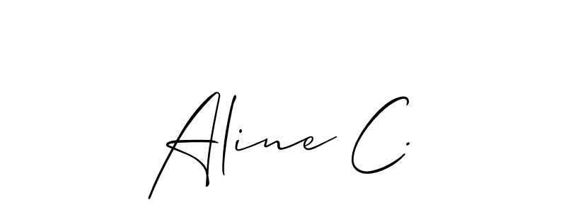 Make a short Aline C. signature style. Manage your documents anywhere anytime using Allison_Script. Create and add eSignatures, submit forms, share and send files easily. Aline C. signature style 2 images and pictures png