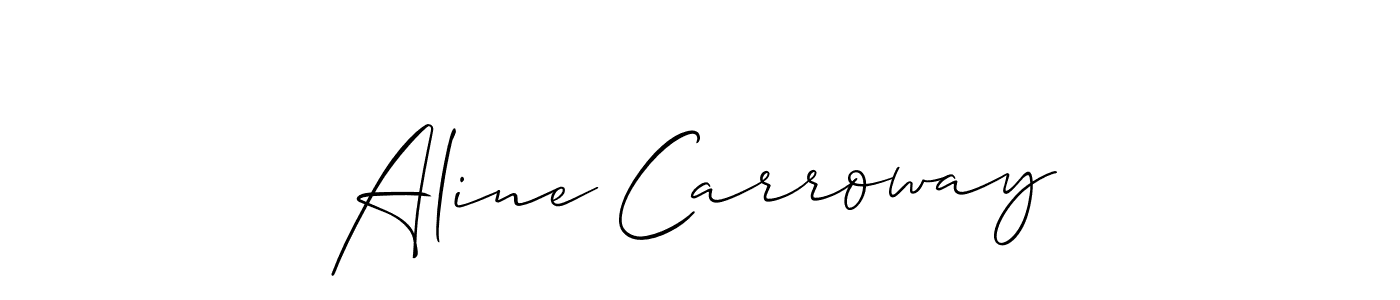 if you are searching for the best signature style for your name Aline Carroway. so please give up your signature search. here we have designed multiple signature styles  using Allison_Script. Aline Carroway signature style 2 images and pictures png