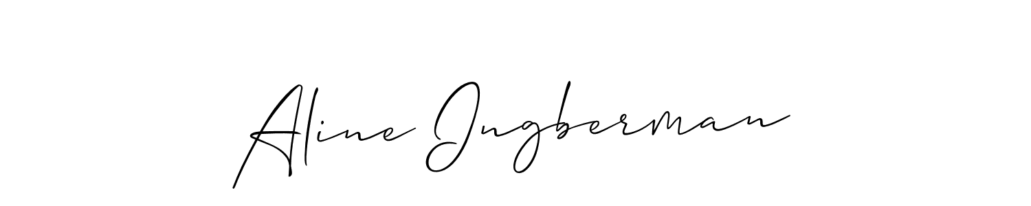 Make a beautiful signature design for name Aline Ingberman. With this signature (Allison_Script) style, you can create a handwritten signature for free. Aline Ingberman signature style 2 images and pictures png