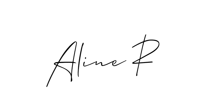 Also You can easily find your signature by using the search form. We will create Aline R name handwritten signature images for you free of cost using Allison_Script sign style. Aline R signature style 2 images and pictures png