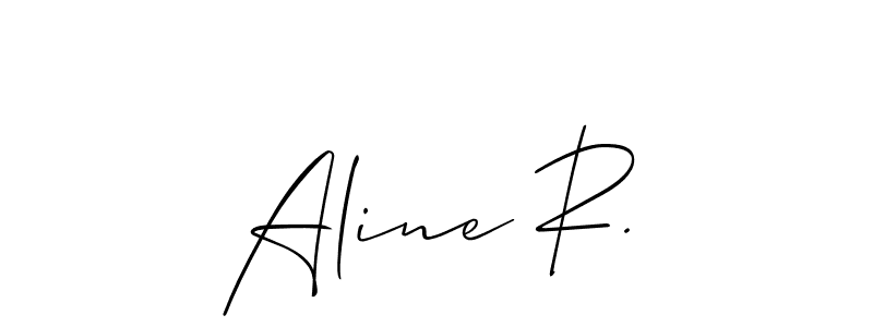 Design your own signature with our free online signature maker. With this signature software, you can create a handwritten (Allison_Script) signature for name Aline R.. Aline R. signature style 2 images and pictures png