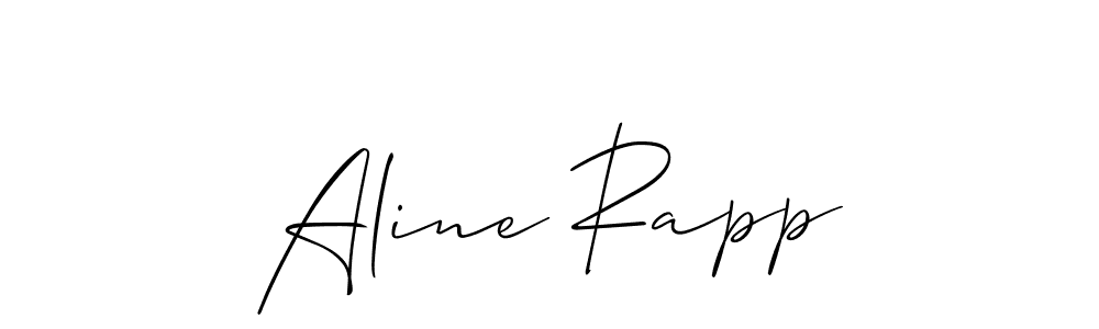 Make a beautiful signature design for name Aline Rapp. With this signature (Allison_Script) style, you can create a handwritten signature for free. Aline Rapp signature style 2 images and pictures png