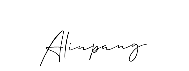 Create a beautiful signature design for name Alinpang. With this signature (Allison_Script) fonts, you can make a handwritten signature for free. Alinpang signature style 2 images and pictures png