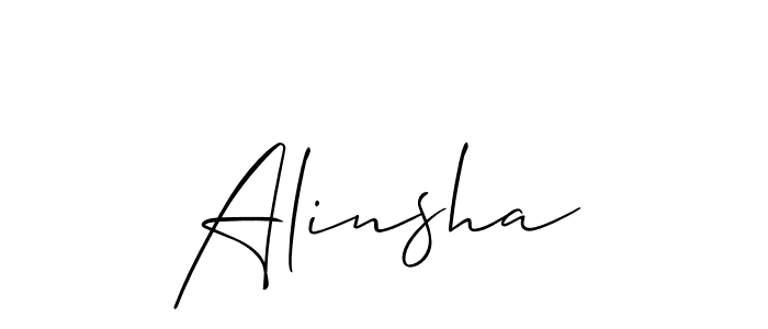 Make a short Alinsha signature style. Manage your documents anywhere anytime using Allison_Script. Create and add eSignatures, submit forms, share and send files easily. Alinsha signature style 2 images and pictures png